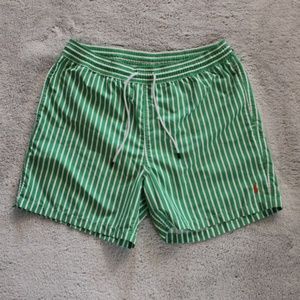 Polo by Ralph Lauren - Swim Trunks - Green & White Stripes